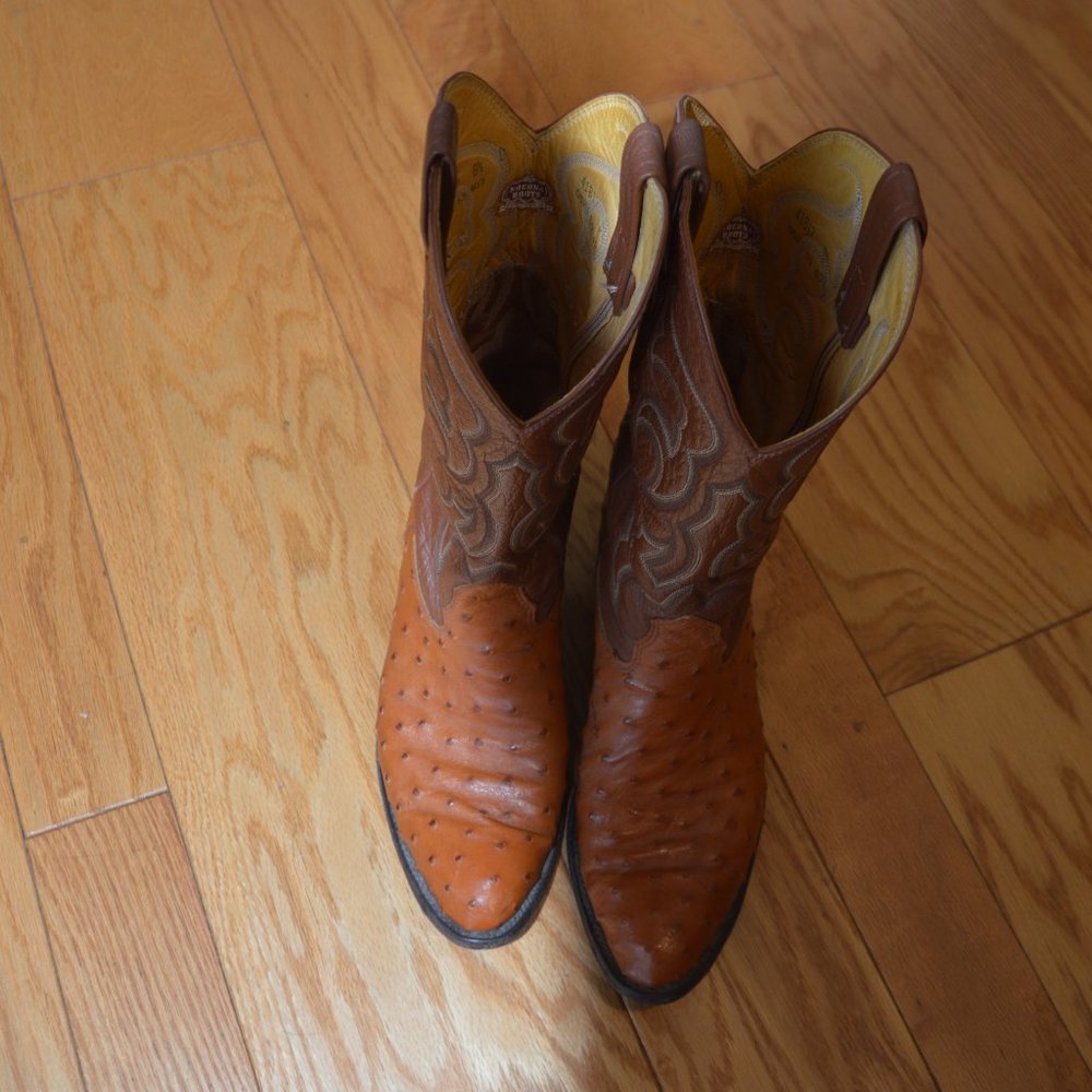 Nocona full quill ostrich boots size 8.5D